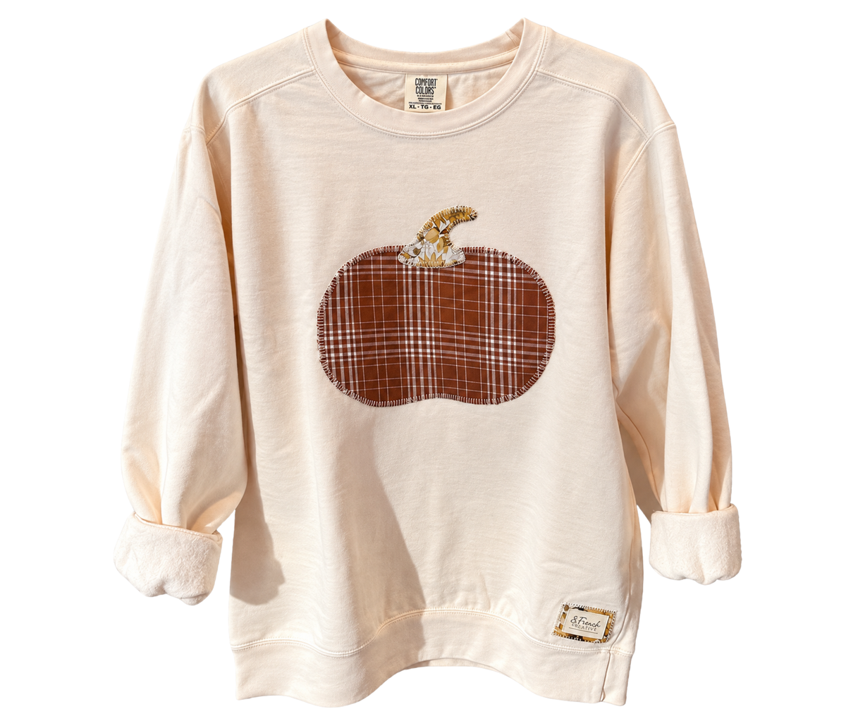 Plaid Pumpkin Crewneck